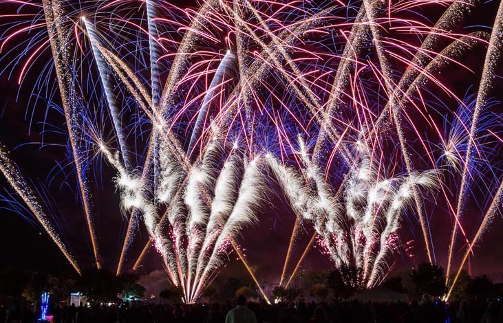Musical firework Displays across London and the South of England