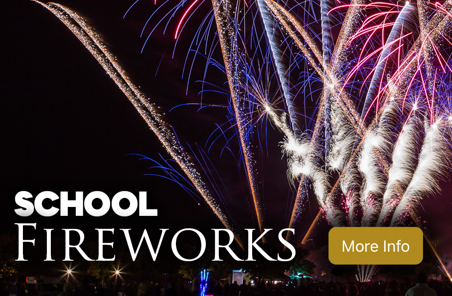 Five position wedding firework display