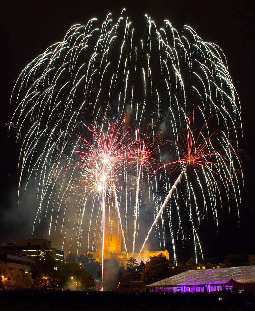  Firework display at Surrey University and Guildford Cathedral, photograph by Caroline Stocking 