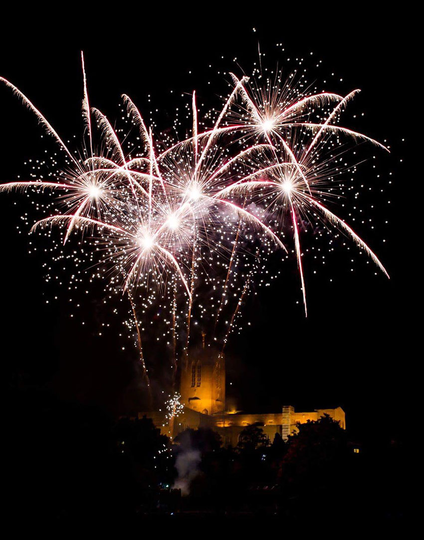  Firework display at Surrey University and Guildford Cathedral, photograph by Caroline Stocking 