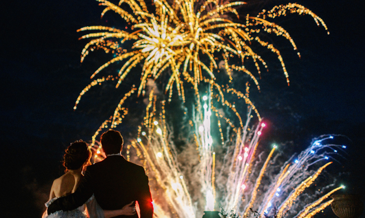 Wedding Day Musical Fireworks at Somerley